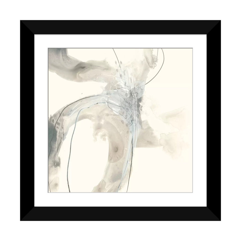 « divination ii », reproduction sur toile, H 16 po x l 16 po x P 1 po, Papier d'art encadré noir, Blanc