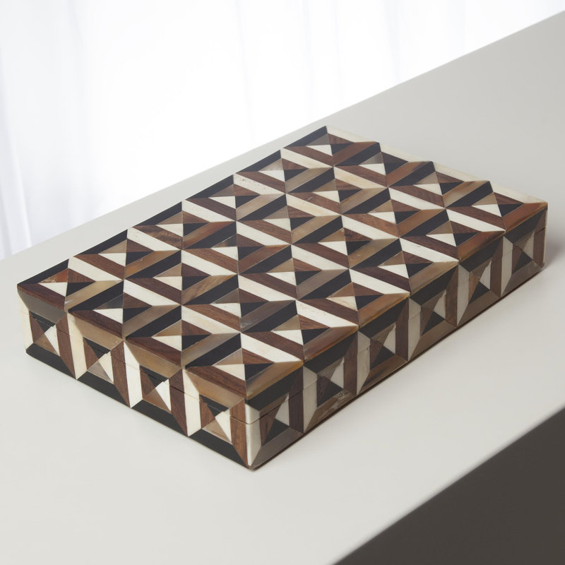 Triangle Marquetry Box-Sm