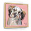 «Cute Fluffy Dog», reproduction sur toile encadrée-1306442368-1306442375
