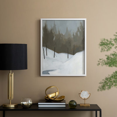 Impression encadrée Deep Snow III - bois massif