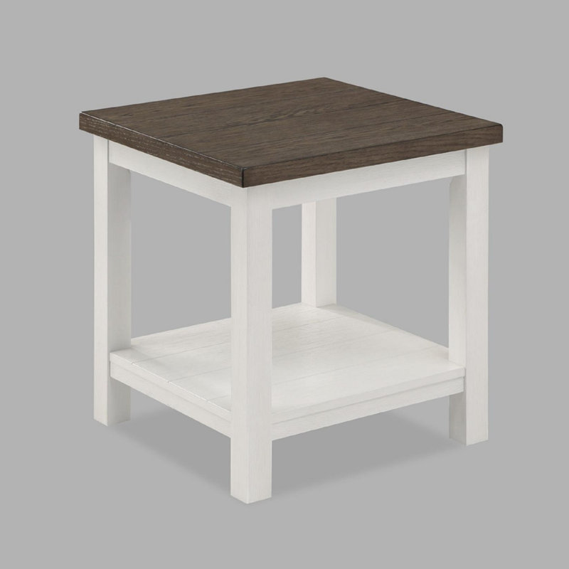 Table de bout de style campagnard brun