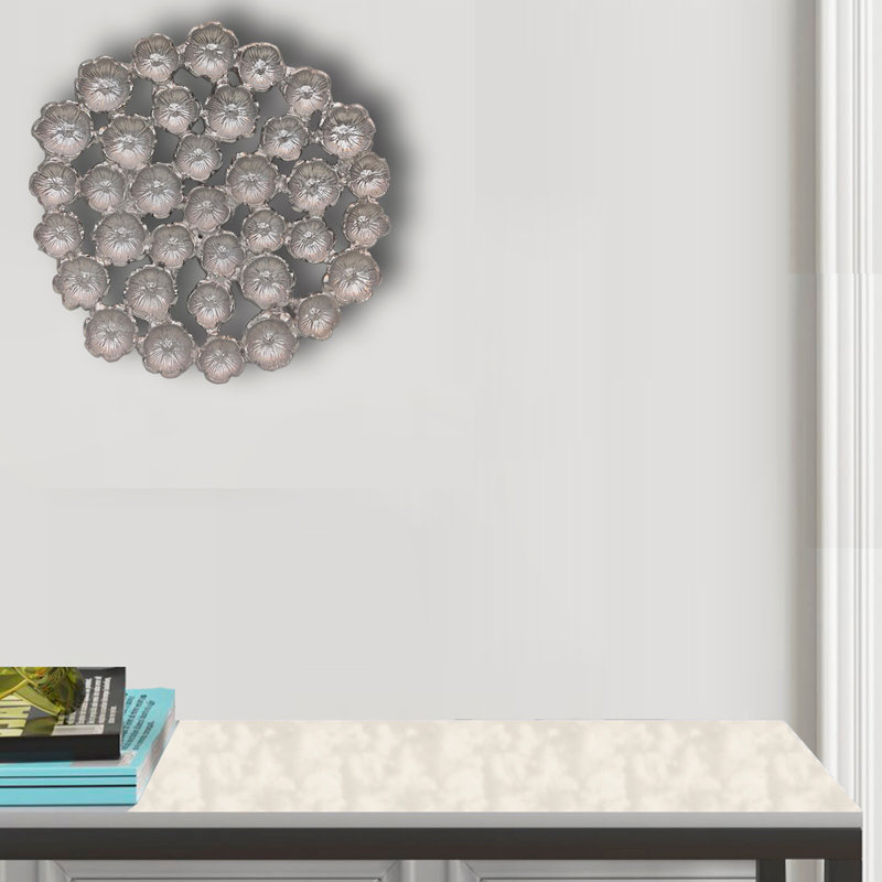 Décoration murale feuille moqueuse, Argent