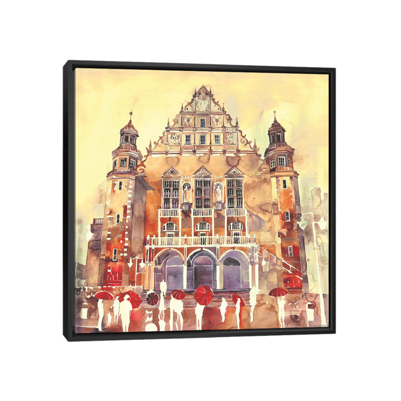 « poznań » par maja wronska, impression sur toile, H 18 po x l 18 po x P 1,5 po, Toile avec cadre noir, Pas de tapis