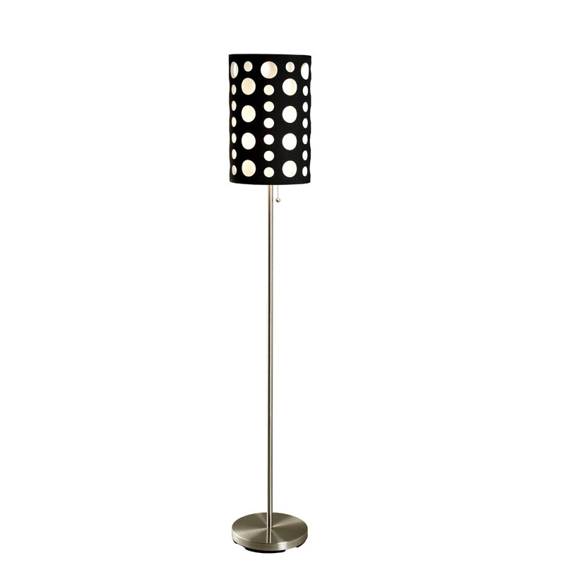Anaaya 66'' Steel Novelty Floor Lamp, Black/White