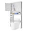 Over The Toilet Storage Cabinet For Bathroom With Adjustable Shelf White 67.4" H
