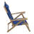 Set of 2 Beach Chairs - Outdoor Weather-Resistant Wood Folding Chairs with Carry Straps and Reclining Seat - Beach Essentials by Lavish Home (Blue)-88305724