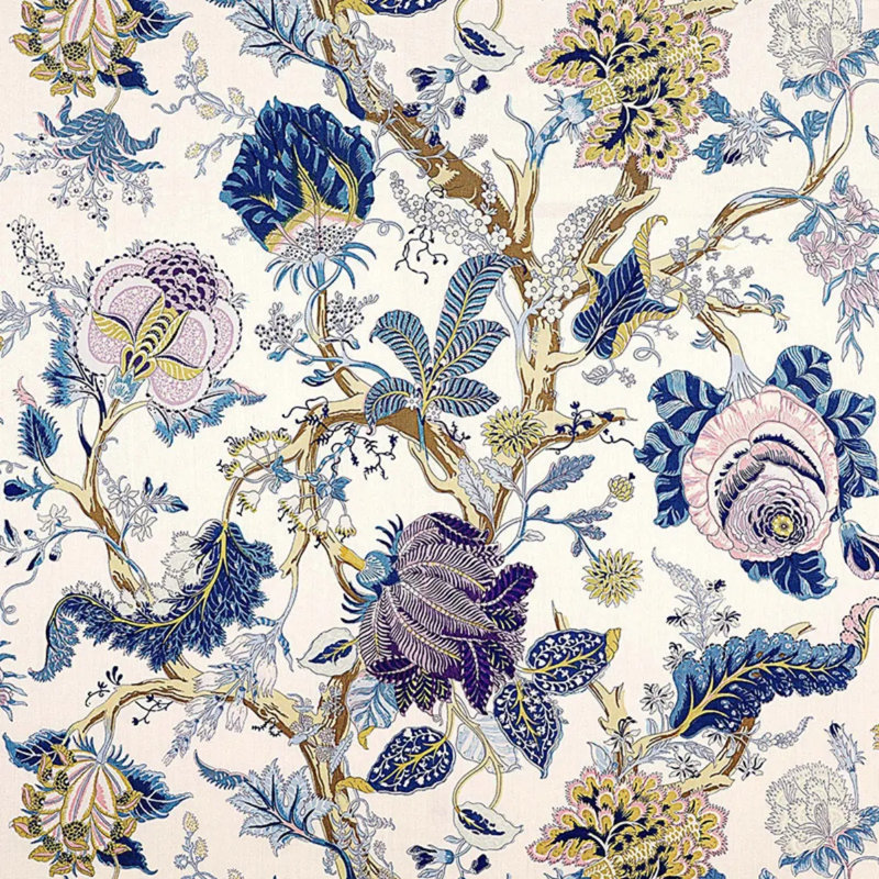 Tissu indien avec arbre, Hyacinthe
