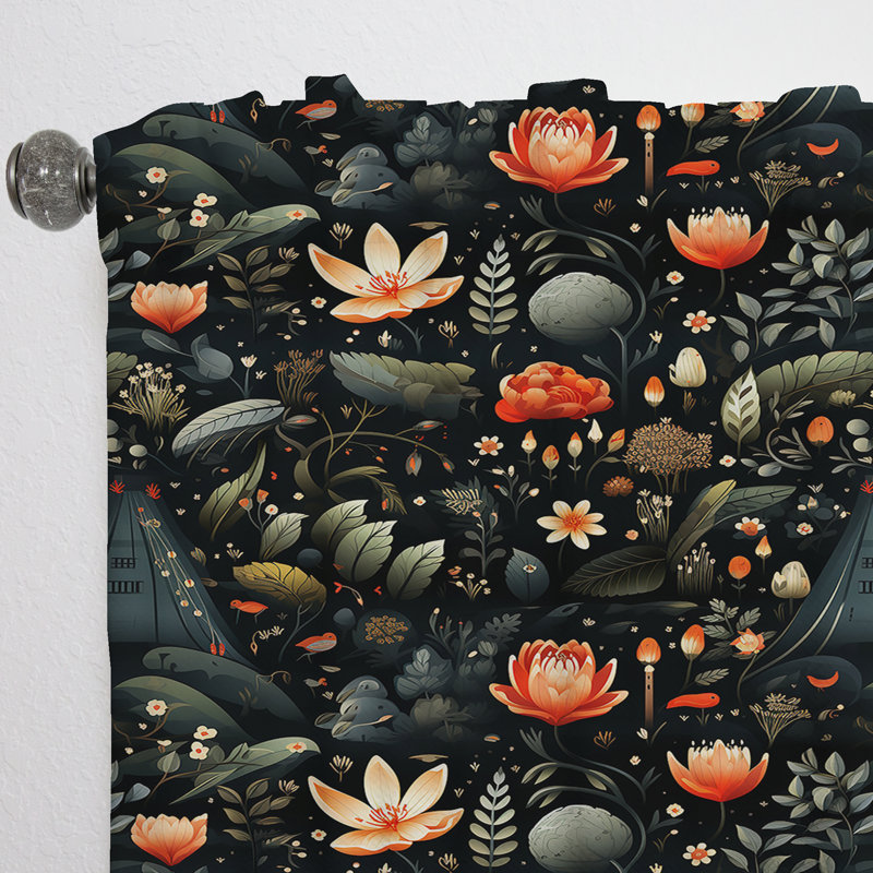 Nomadic Botanical Evasion - Rideau floral - Rideau floral obscurcissant - 1 panneau, L 52 po x L 108 po