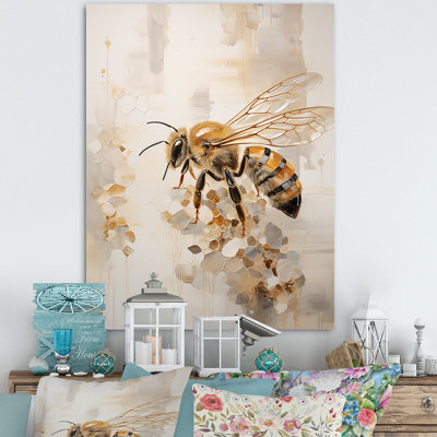 Minimalisme buzzing abeille sur toile