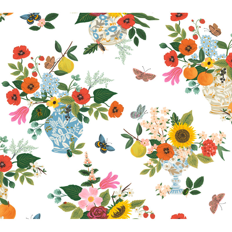 Flower Studies Wallpaper, Bright