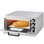 Comptoir de four à pizza commercial, four à pizza électrique en acier inoxydable de 1 100 W, machine à pizza d'intérieur avec minuterie / plateau à miettes, cuiseur à pizza à une seule couche pour la maison de restaurant