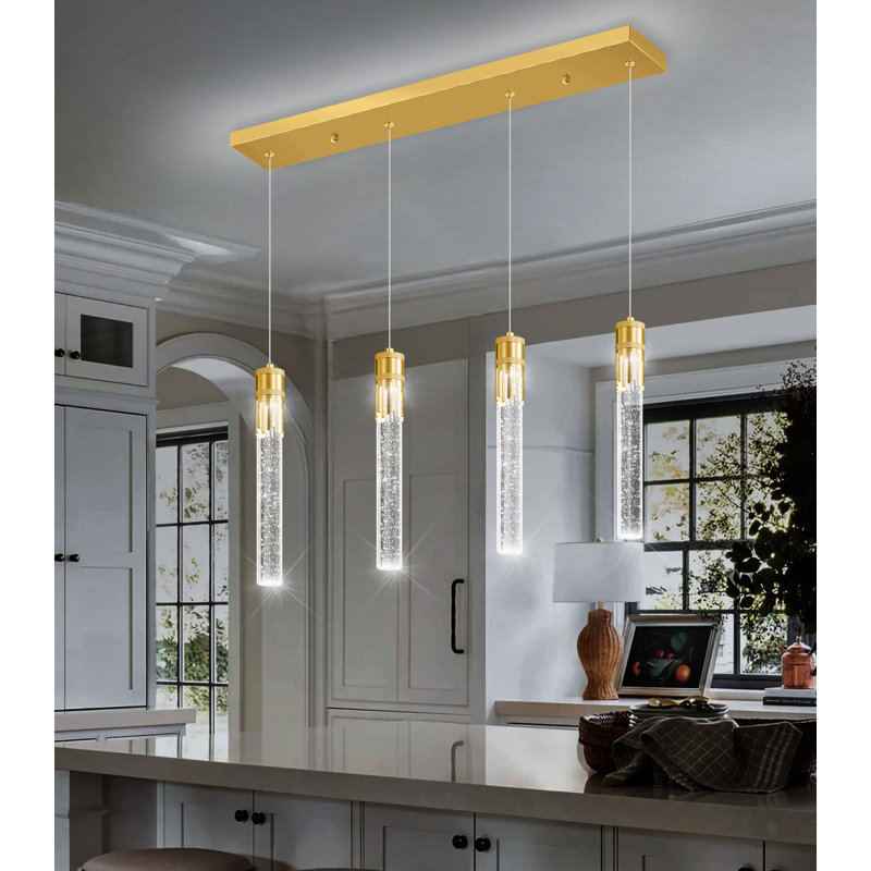 Crystal Chandelier Dimmable, Gold