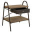 Ahnyia 52cm W Metal Bedside Table