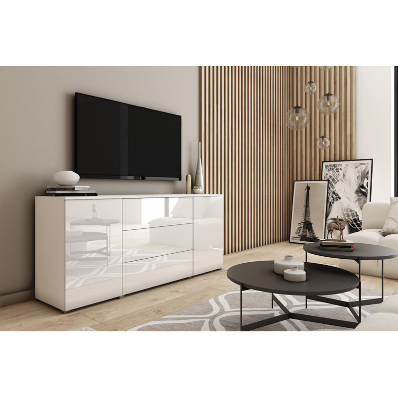 Wander 150cm Sideboard, White/White Glossy