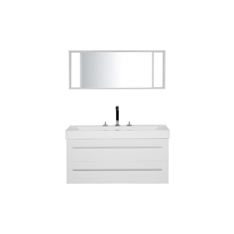 Barcelona Vanity & Mirror Set, White