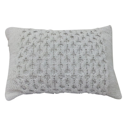  Knit Cotton Lumbar Pillow