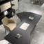 Bureau créatif en bois massif noir-1312260102