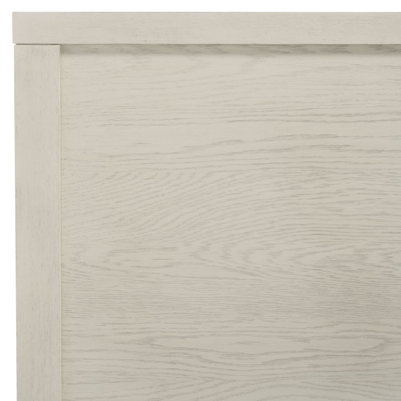 Sauger Platform Bed, White Wash, Queen