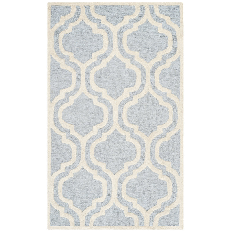 Cannen Hand Tufted Wool Geometric Rug, Rectangle 3' x 5'