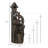 2-in-1 Outdoor Water Fountain with Birdhouse, Outdoor Waterfall Fountain with LED Lights Pump, Tree Trunk Outdoor Water Feature, Resin Garden Fountain, Mixed Color