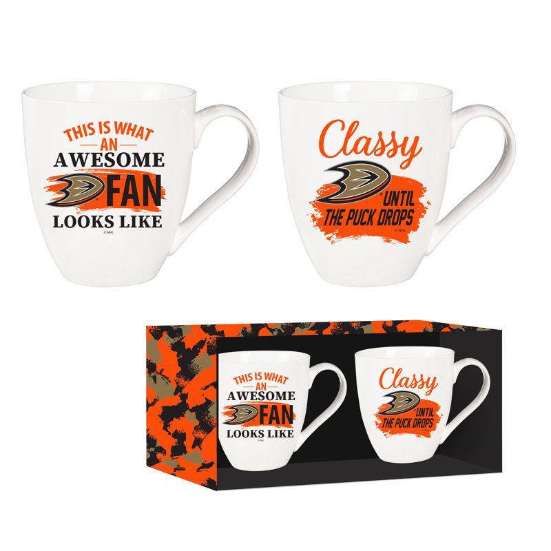 Coffret cadeau en céramique 17 oz, Hurricanes de la Caroline, Canards d'Anaheim