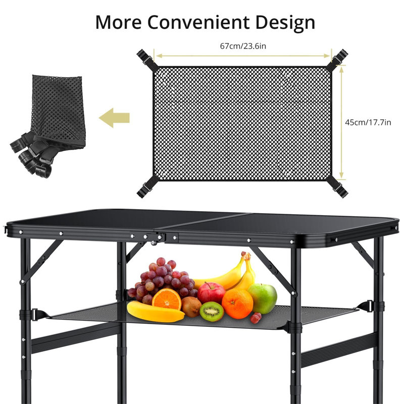 90cm Adjustable Folding Table