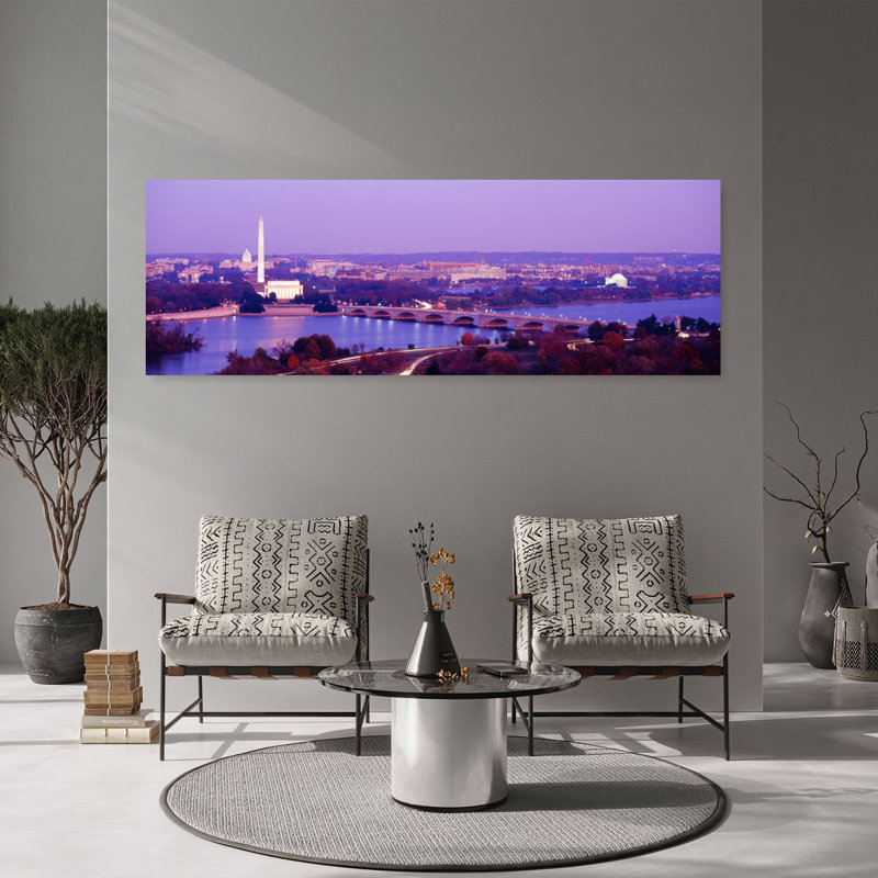 Washington DC, architecture contemporaine abstraite, art mural, H 20 po x l 60 po