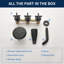 Ensemble de robinet de douche à 3 poignées avec bec de baignoire Robinets de douche de baignoire Ensemble de système de douche Ensemble complet de garniture de douche et baignoire Ensemble de douche noir mat-93558145