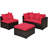 5 - Person Modular Patio Conversation Set with Cushions-643654066