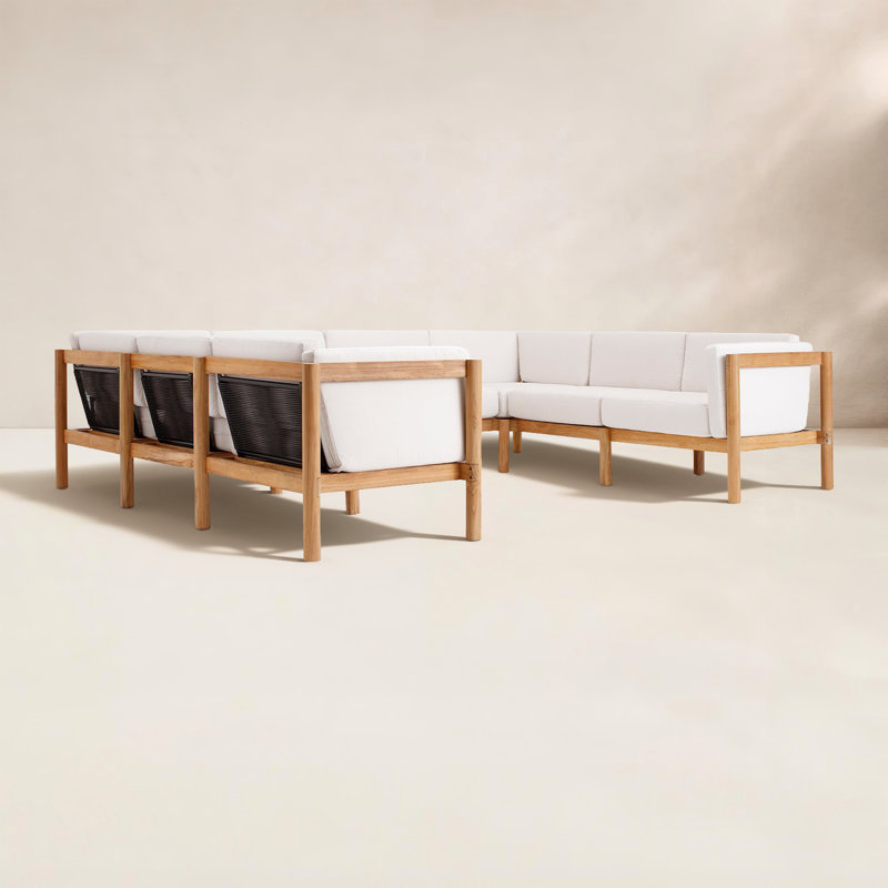 Haven Outdoor 8 - Seat Patio Sectional, Sunbrella Canvas