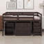 Lit mezzanine bas avec armoire de rangement et bureau portatif à roulettes-2119906139