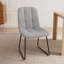 47cm H Tufted Fabric Upholstered Upholstered Back Side Chair in Grey