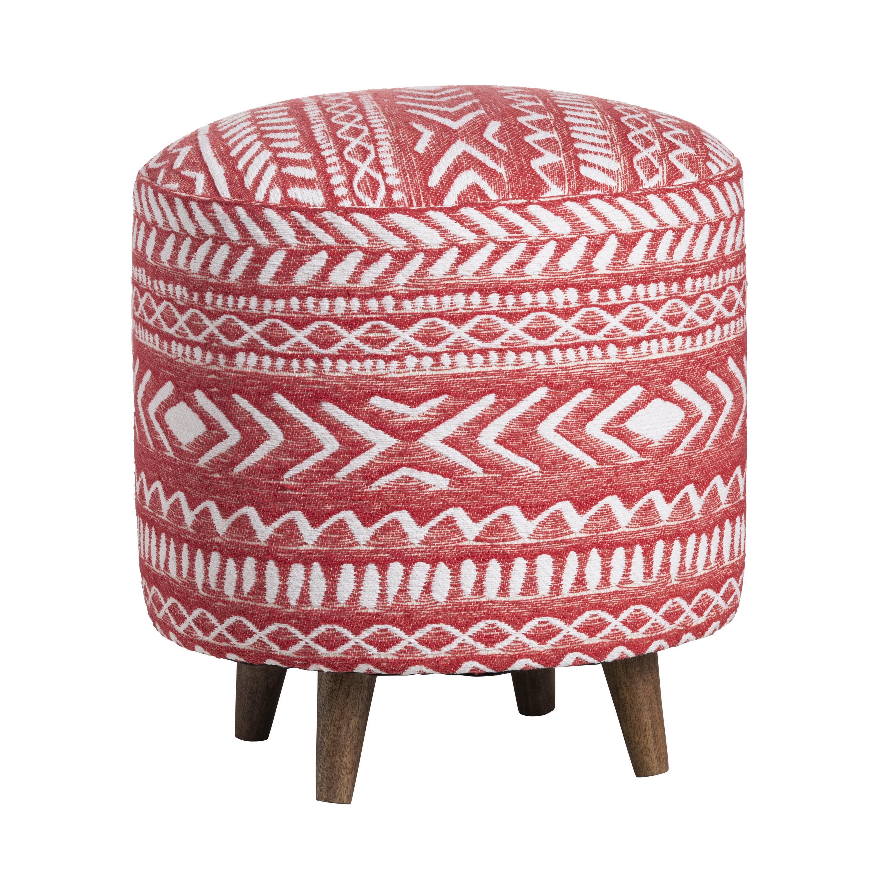 Foundry Select Halvorson Upholstered Stool, Red | Wayfair
