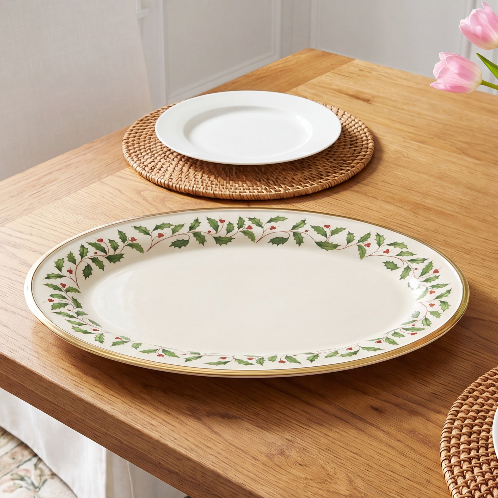 Lenox Holiday Porcelain Platter, 13"