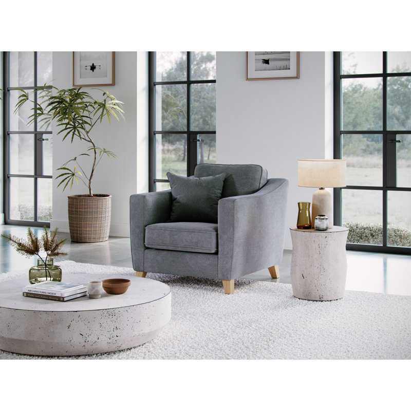 Stoystown Upholstered Armchair, Light Grey