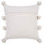 Oreiller à fermeture à glissière 20 po x 20 po beige et blanc