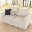 Rafael 2 Seats Fabric Sectional Pull Out Sofa Memory Foam Mudular Sofa For Living Room-366987802