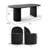  6 - Person Dining Table Sets With Oval Table & 6 Upholstered Chairs-646216511-646216499