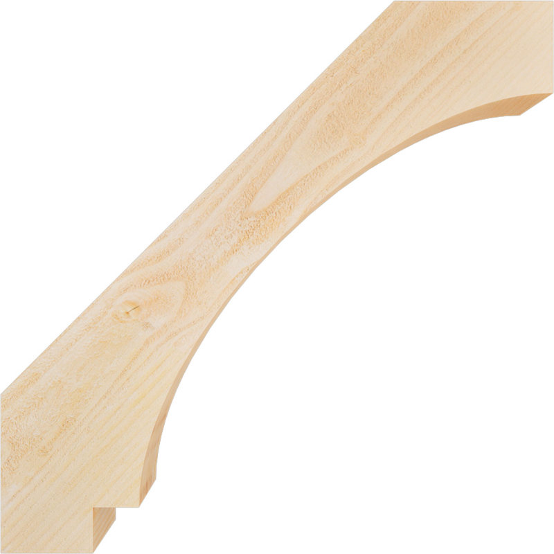 Attelle impériale du genou, Sapin de Douglas, Brute, H 28 po x l 4 po x P 28 po