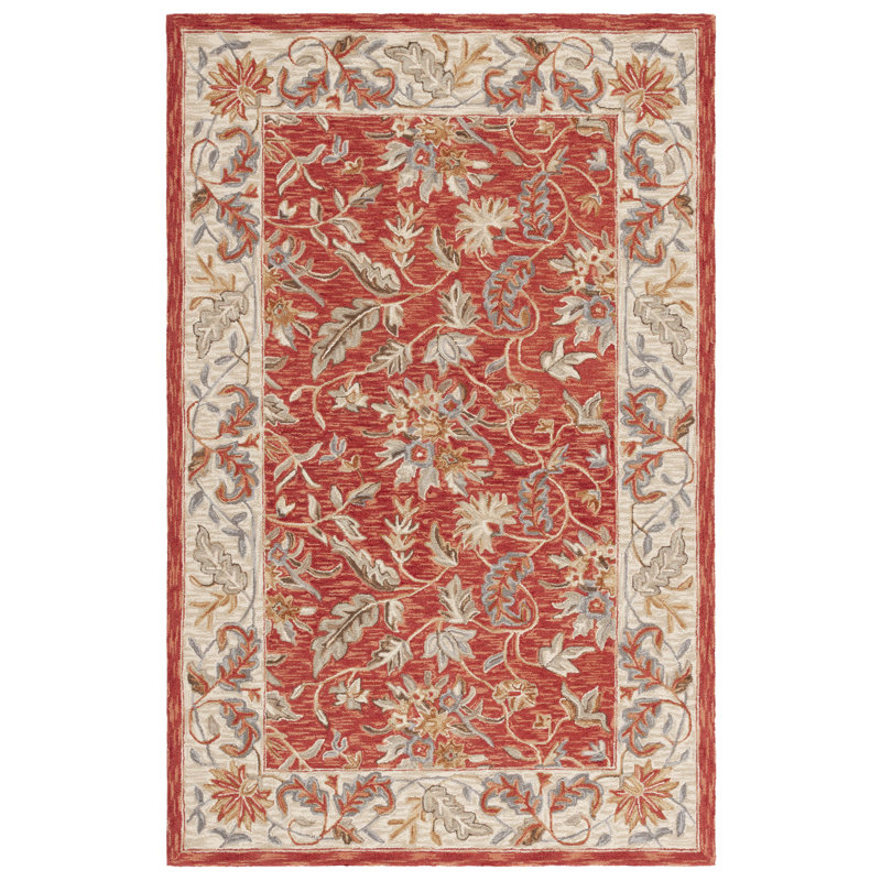 Tapis oriental en laine touffeté à la main Hollander, Rectangle 5 pi 3 po x 8 pi 3 po