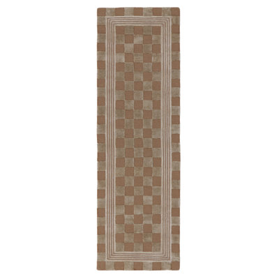 Mocha Tonal Check Rug