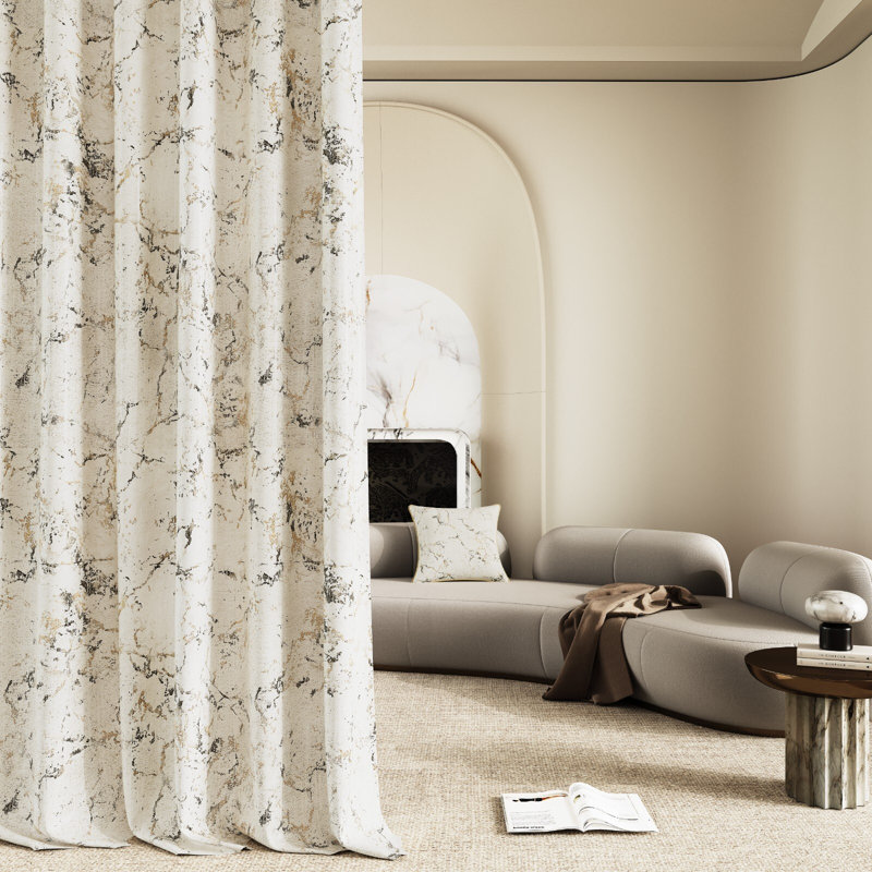 Sheer Curtain Panel Pair, Cream, 167cm Width x 183cm Drop