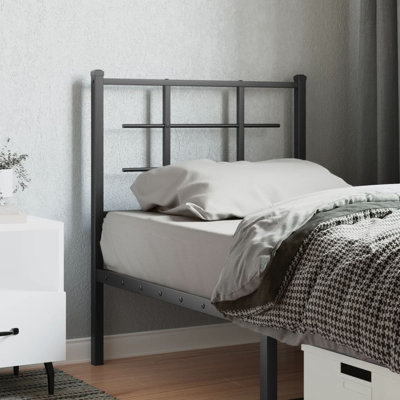 Vidaxl Metal Replace Headboard Black 75 Cm