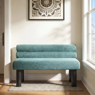 Banc d'entrée, repose-pieds pour la salle à manger, la chambre à coucher, le salon, pieds en bois d'hévéa, support de 300 lb