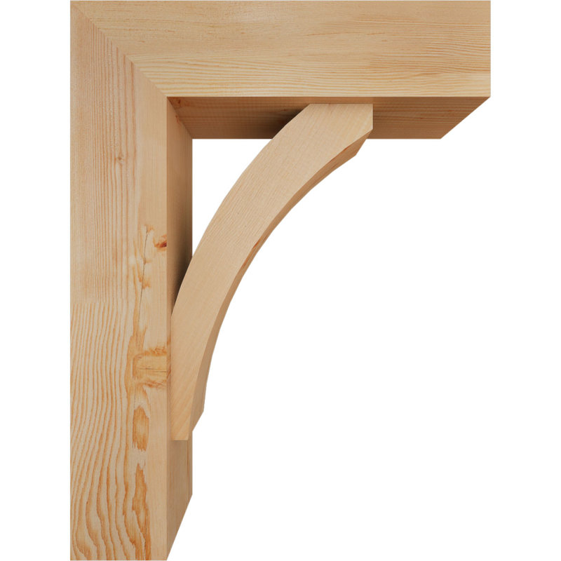 Thorton Block Bracket with Offset Brace, 32 x 24, 7 1/2"W Douglas Fir (Smooth)