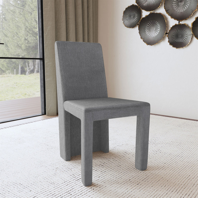 Chaise d'appoint de salle à manger rembourrée en velours Santa Cruz (ensemble de 2)
