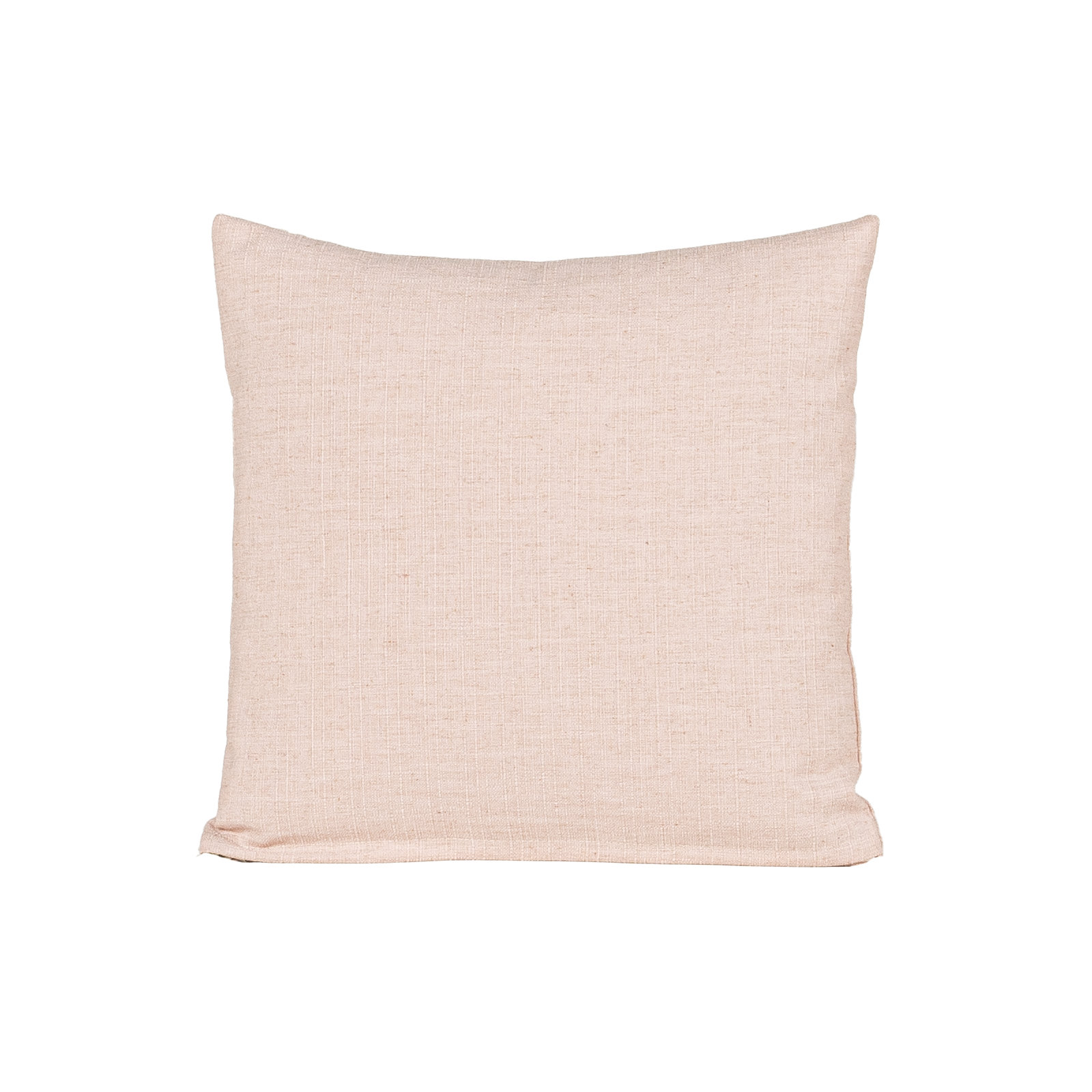 Indy Faux Linen Accent Pillow, Square 20", Feather, Pink
