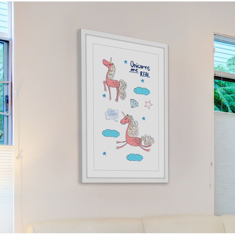 «Unicorns are Real III», reproduction encadrée, H 45 po x l 30 po