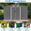 Remise de rangement extérieure 10 pi x 8 pi, portes verrouillables, remise à outils pour jardin, patio, cour arrière, pelouse, gris