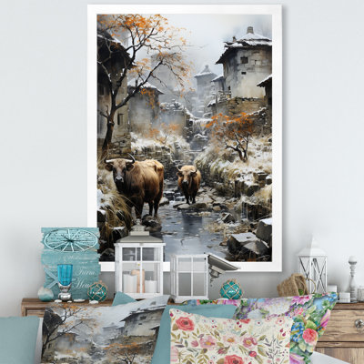Yaks Urban visiteur I sur toile